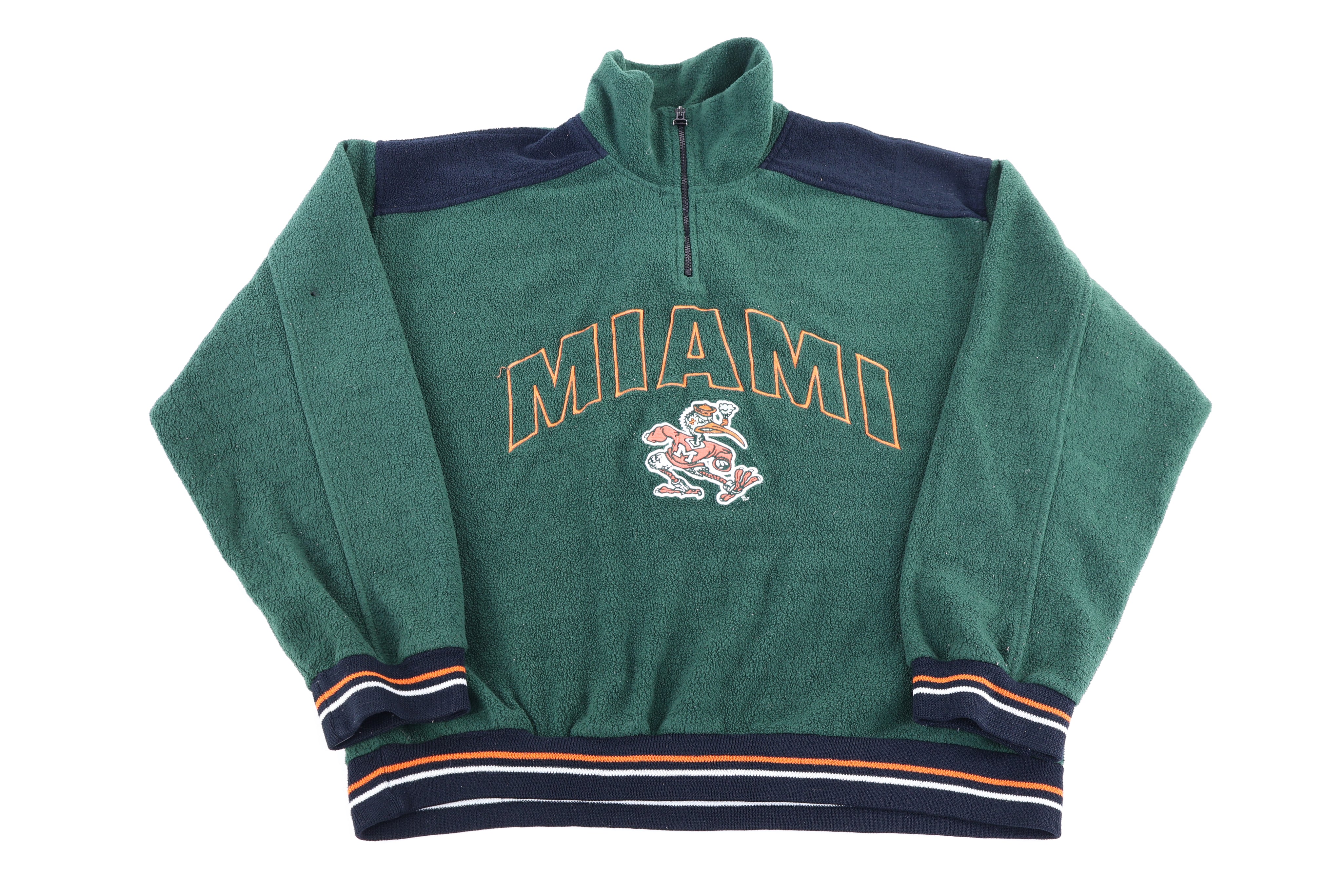 Vintage University of Miami Hurricanes Fleece Pullover - Sweater - Thrifted Threads
