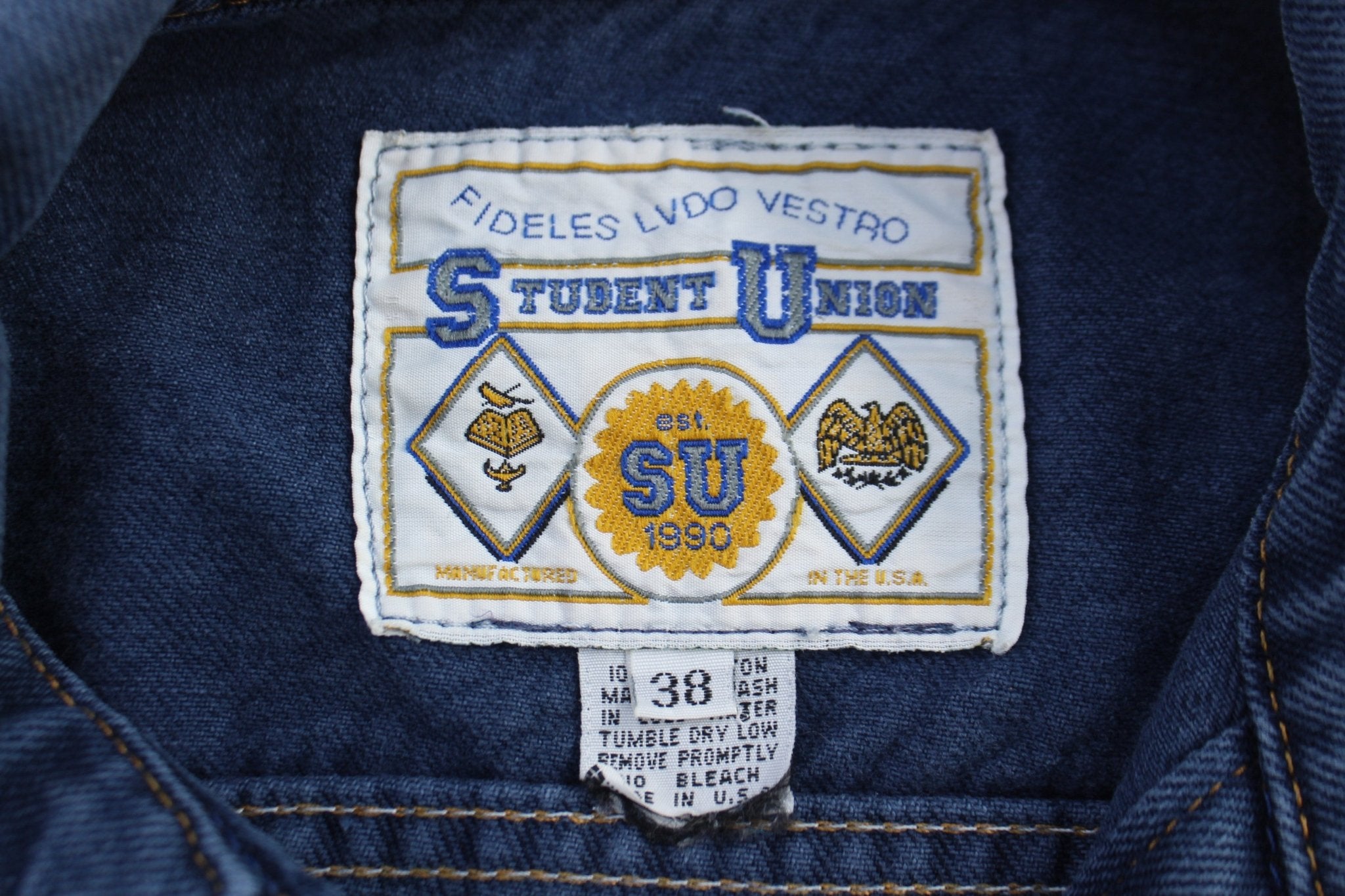 Vintage University of Michigan Wolverines Denim Jacket - jacket - Thrifted Threads