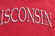 Vintage University of Wisconsin Embroidered Red Sweatshirt - ThriftedThreads.com