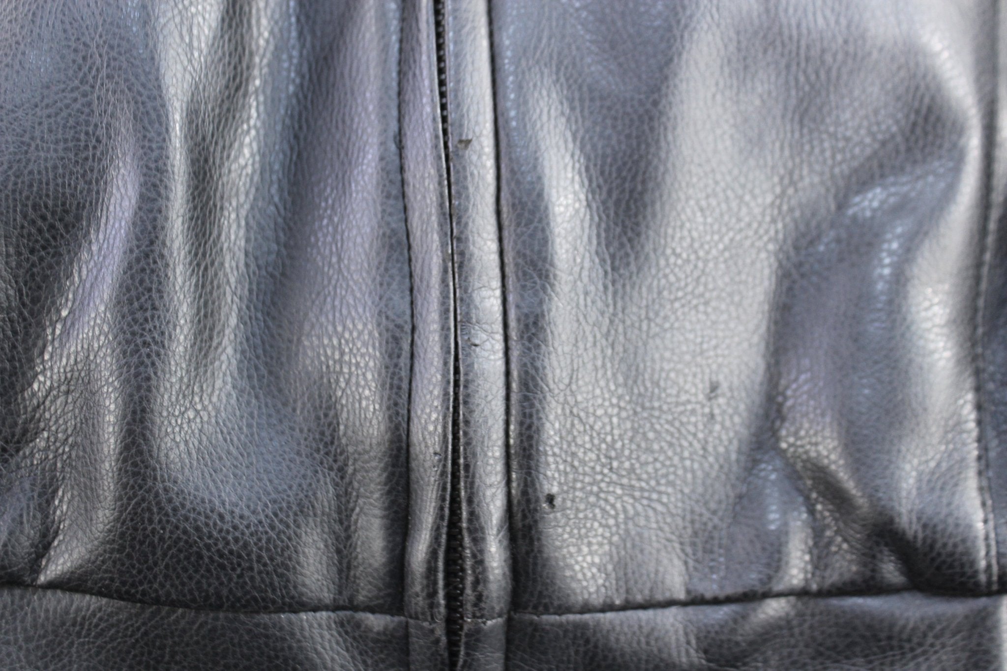 Vintage USA Embroidered Leather Zip Up Jacket - ThriftedThreads.com