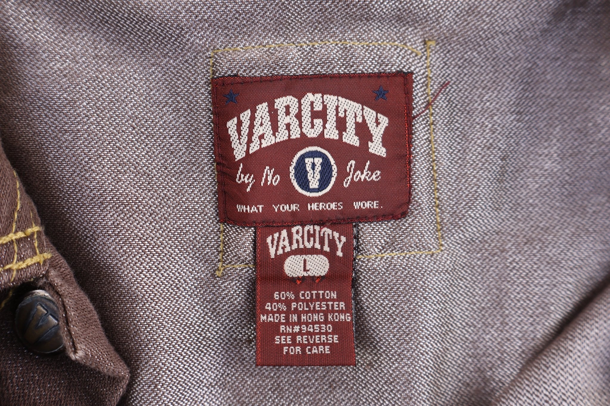Vintage Varcity Brown Lightweight Jacket - Jacket - Thrifted Threads