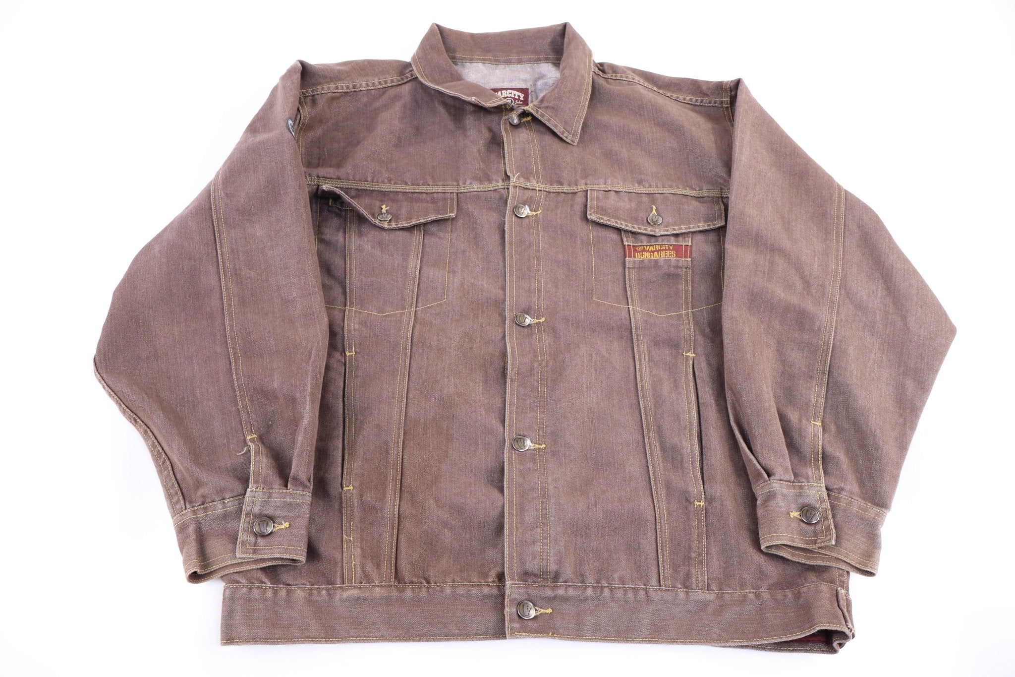 Vintage Varcity Brown Lightweight Jacket - Jacket - Thrifted Threads