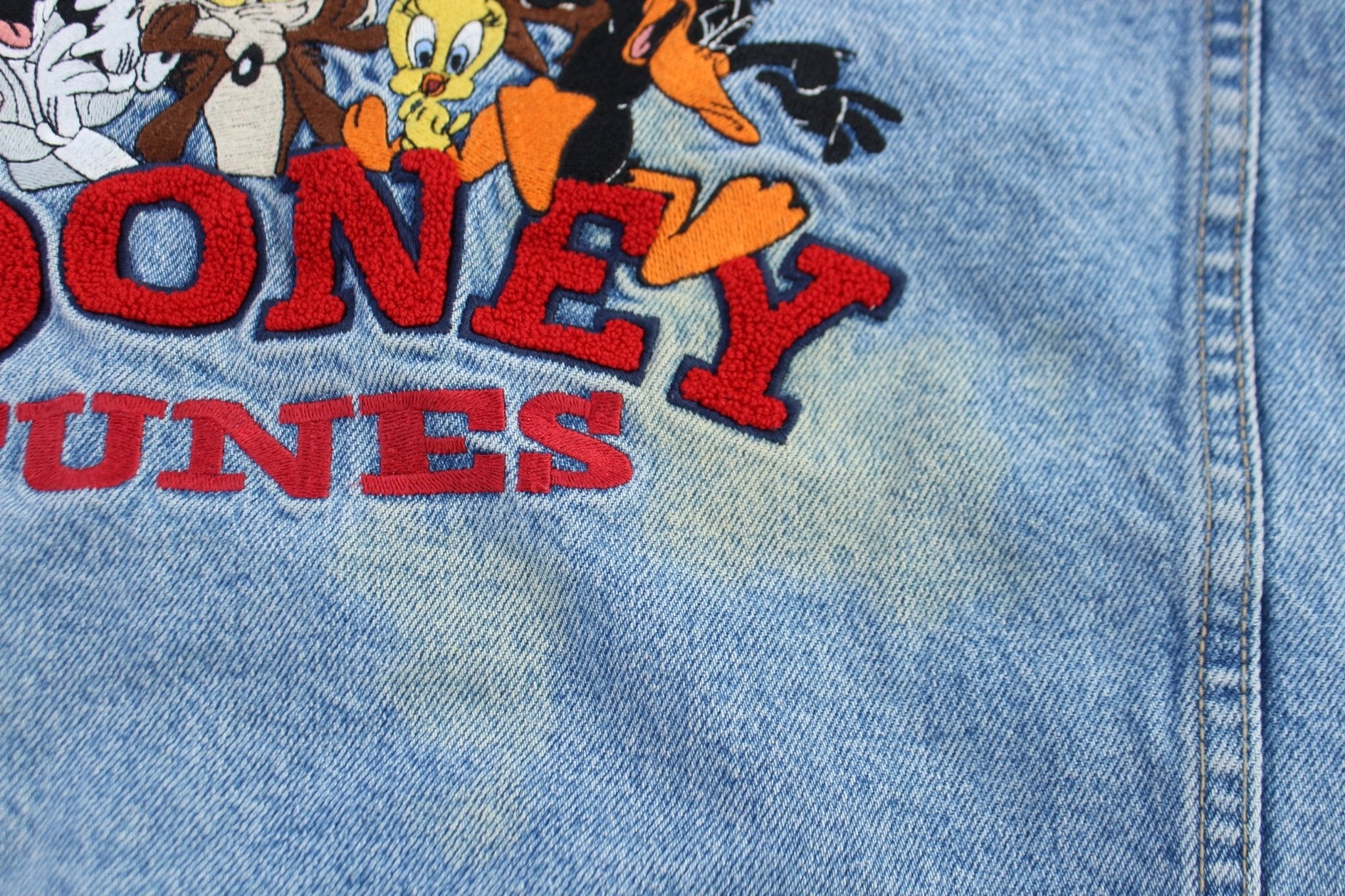 Vintage Warner Bros Looney Tunes Denim Jacket - Jacket - Thrifted Threads
