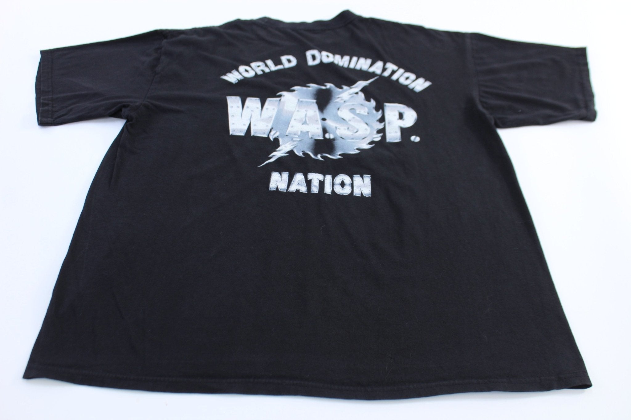 Vintage W.AS.P. Helldorado World Domination T-Shirt - T-Shirts - Thrifted Threads