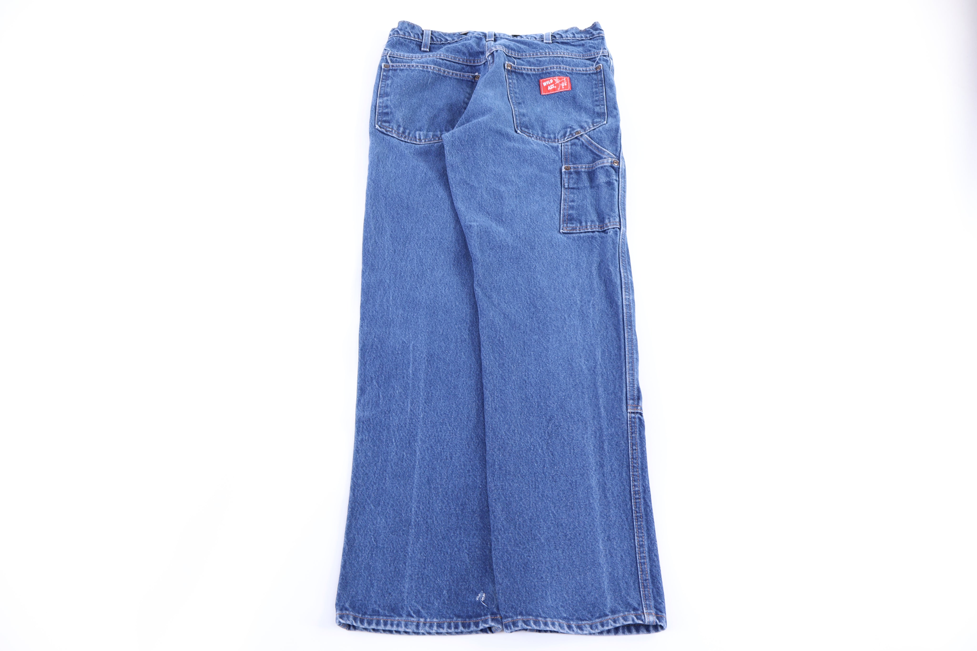 Vintage Wild Ass Dark Wash Double Knee Denim Jeans - Pants - Thrifted Threads