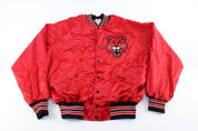 Vintage Wildcat Embroidered Black & Red Bomber Jacket - Jackets - Thrifted Threads