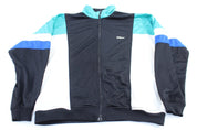 Vintage Wilson Embroidered Logo Blue, Black ,& White Track Jacket - Jackets - Thrifted Threads