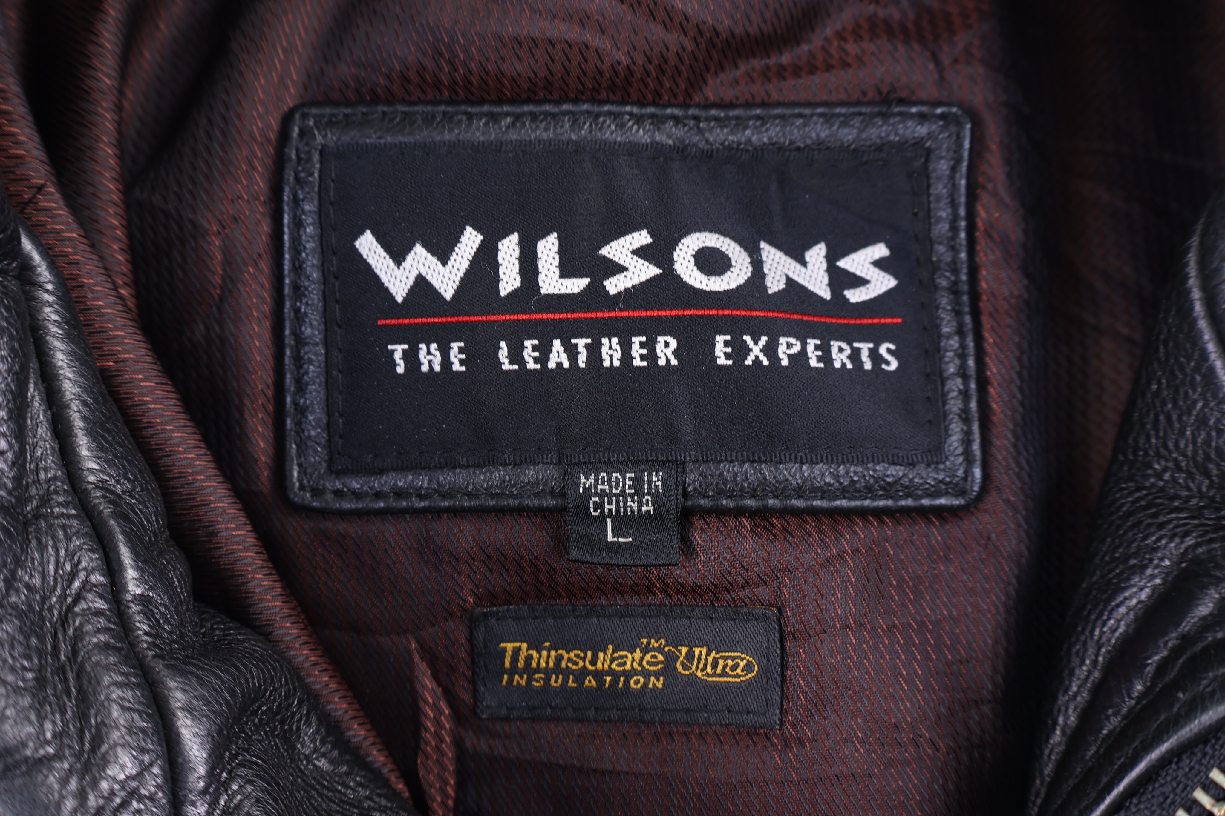 Vintage Wilsons Full Zip Black Leather Jacket - Jacket - Thrifted Threads