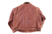 Vintage Wilsons Leather Brown Full Zip Jacket - Jacket - Thrifted Threads