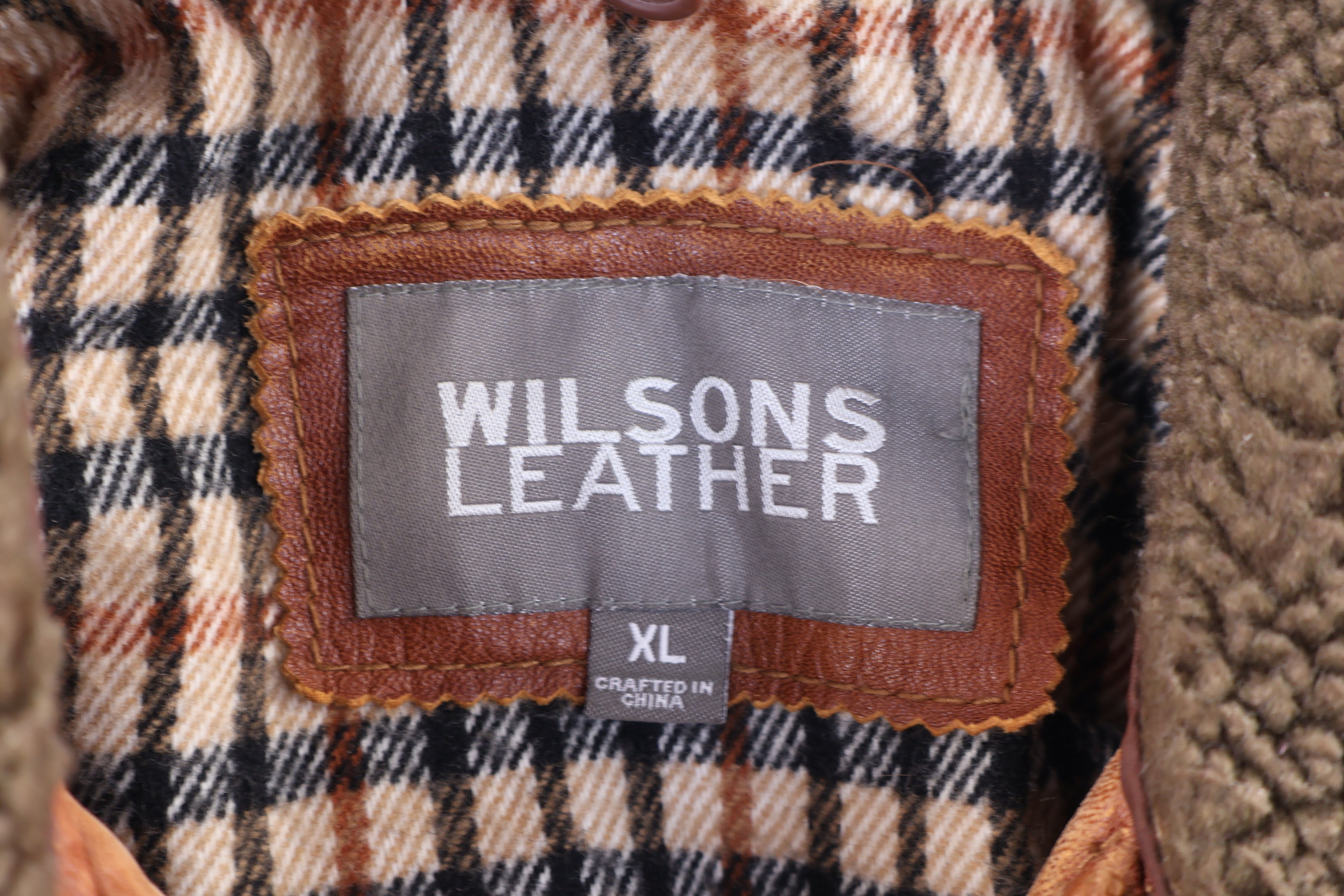 Vintage Wilsons Leather Brown Full Zip Jacket - Jacket - Thrifted Threads