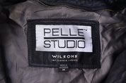 Vintage Wilsons Pelle Studio Black Full Zip Leather Jacket - jacket - Thrifted Threads