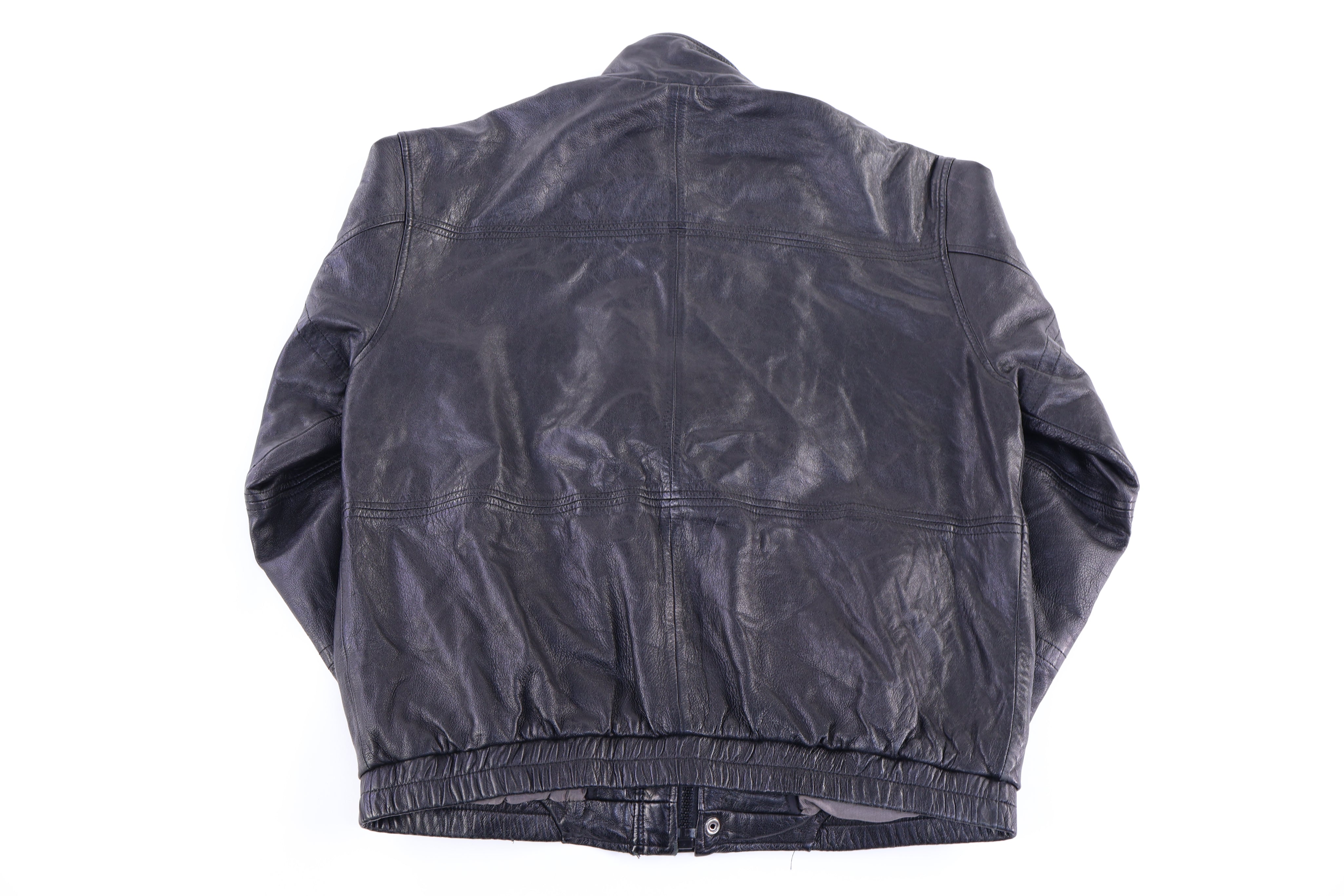 Vintage Wilsons Pelle Studio Black Full Zip Leather Jacket - jacket - Thrifted Threads