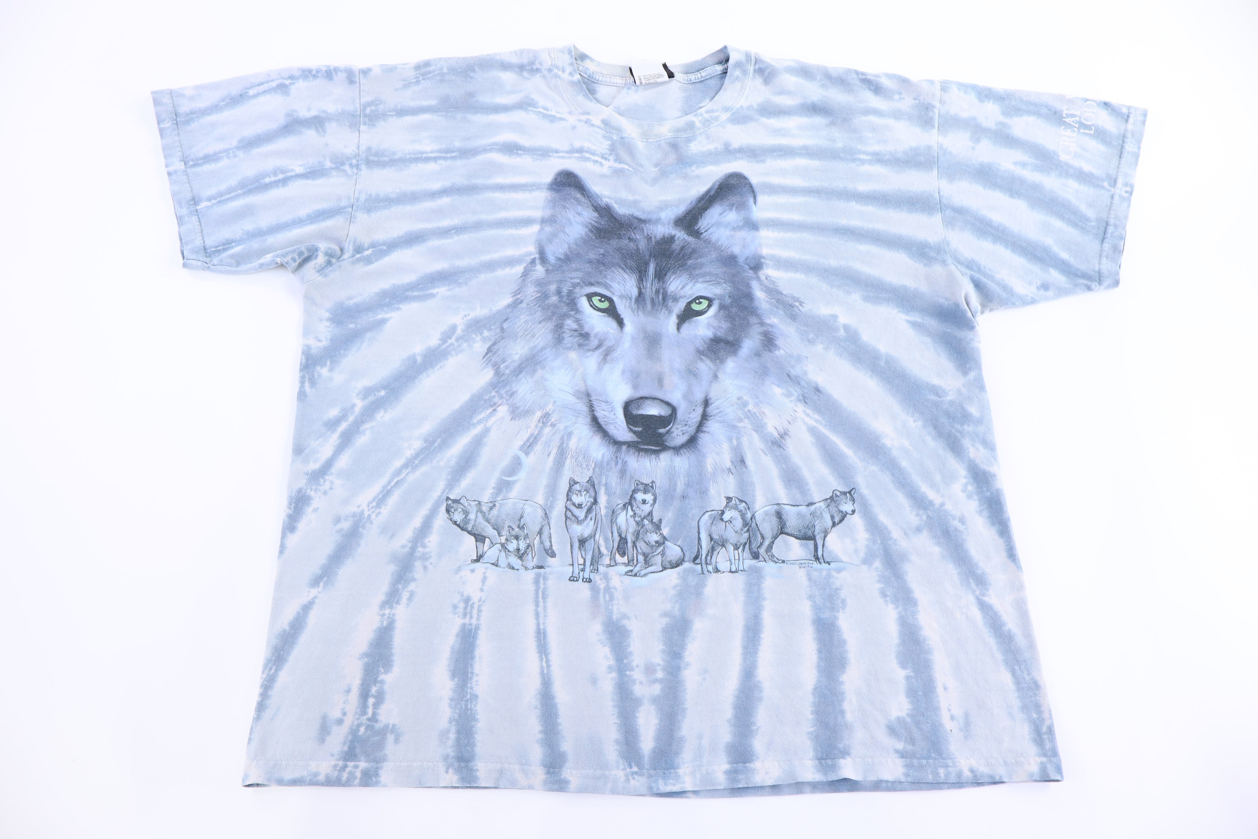 Vintage Wolves Nature Graphic Tie Dye T-shirt - Shirts & Tops - Thrifted Threads