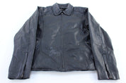 Vintage Women's Full Zip Leather Jacket - ThriftedThreads.com