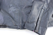 Vintage Women's Full Zip Leather Jacket - ThriftedThreads.com