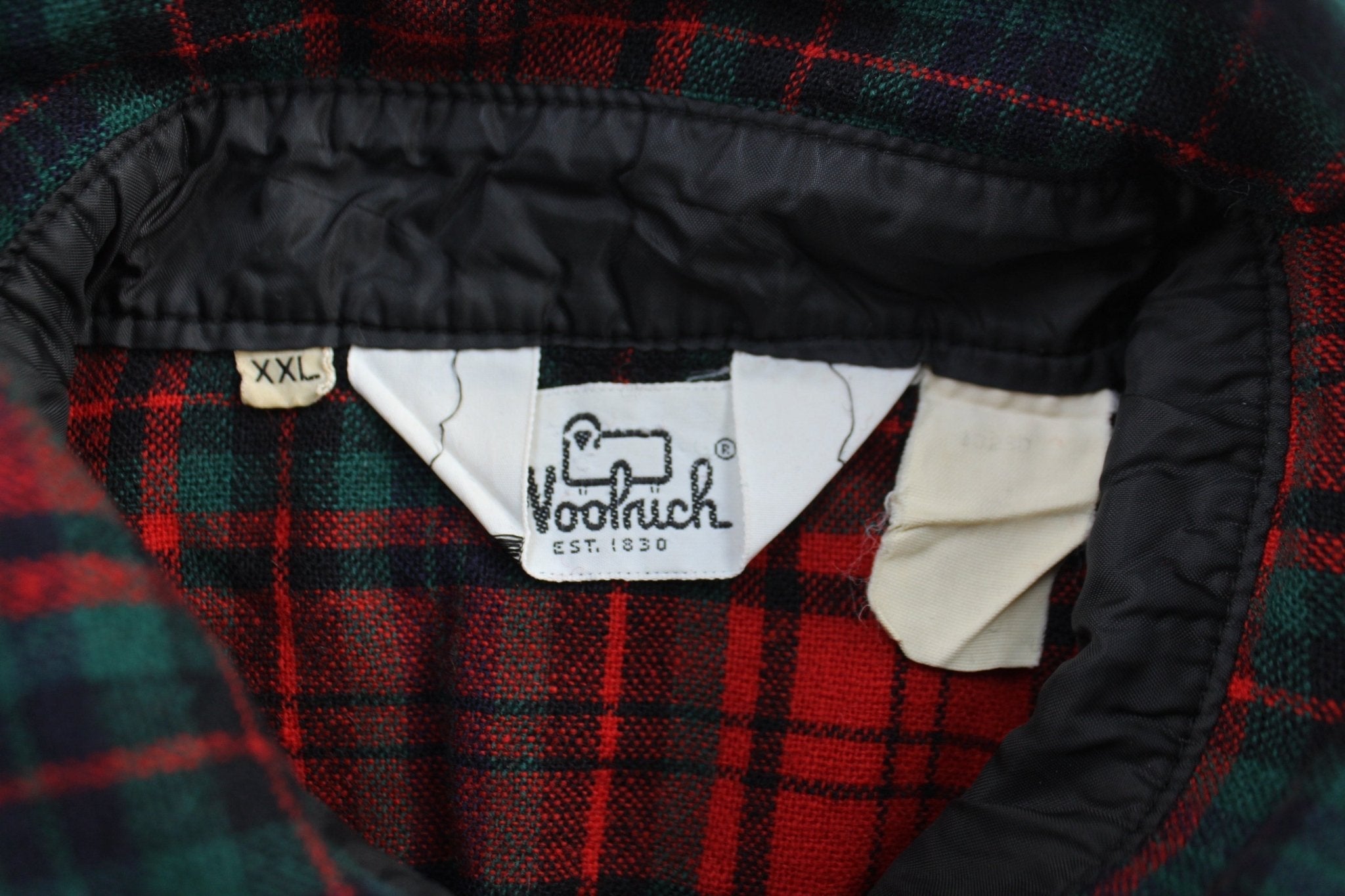 Vintage Woolrich Red & Green Plaid LS Button Down Shirt - ThriftedThreads.com