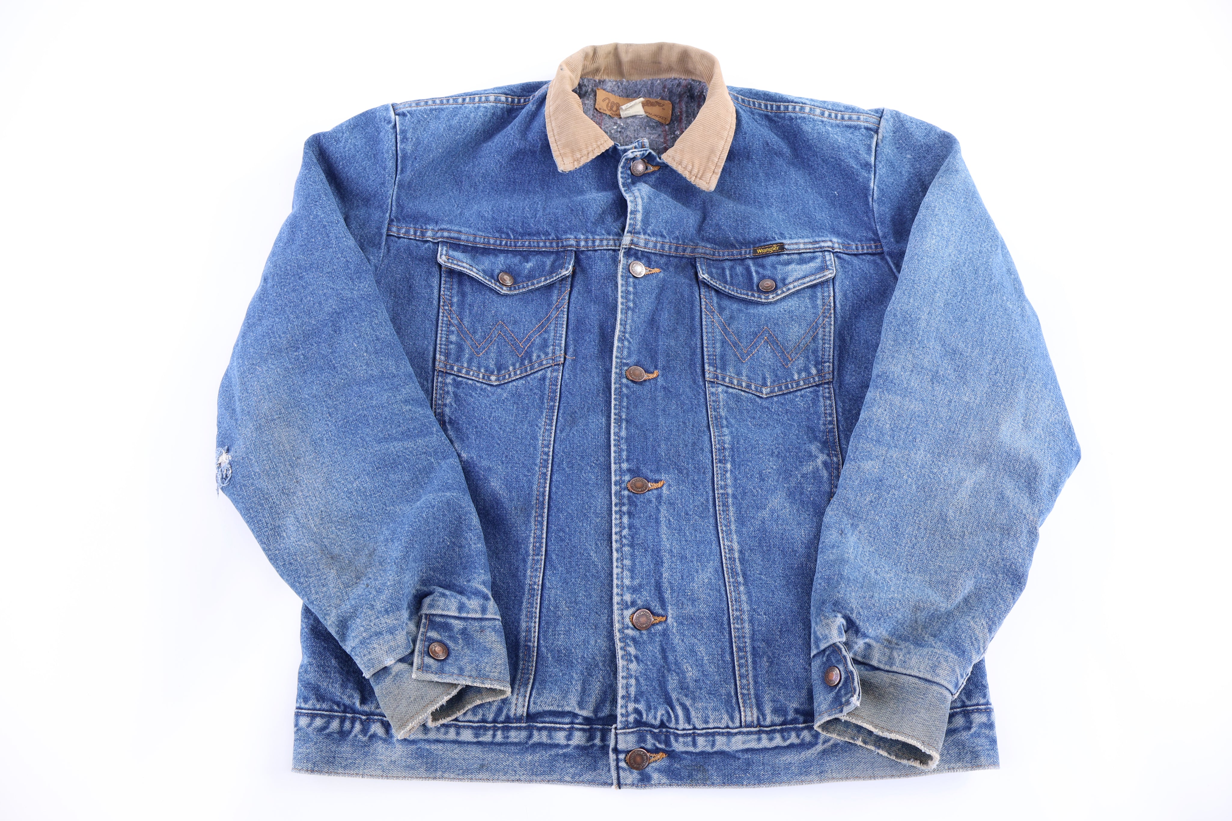 Vintage Wrangler Blanket Lined Denim Jacket - Jacket - Thrifted Threads