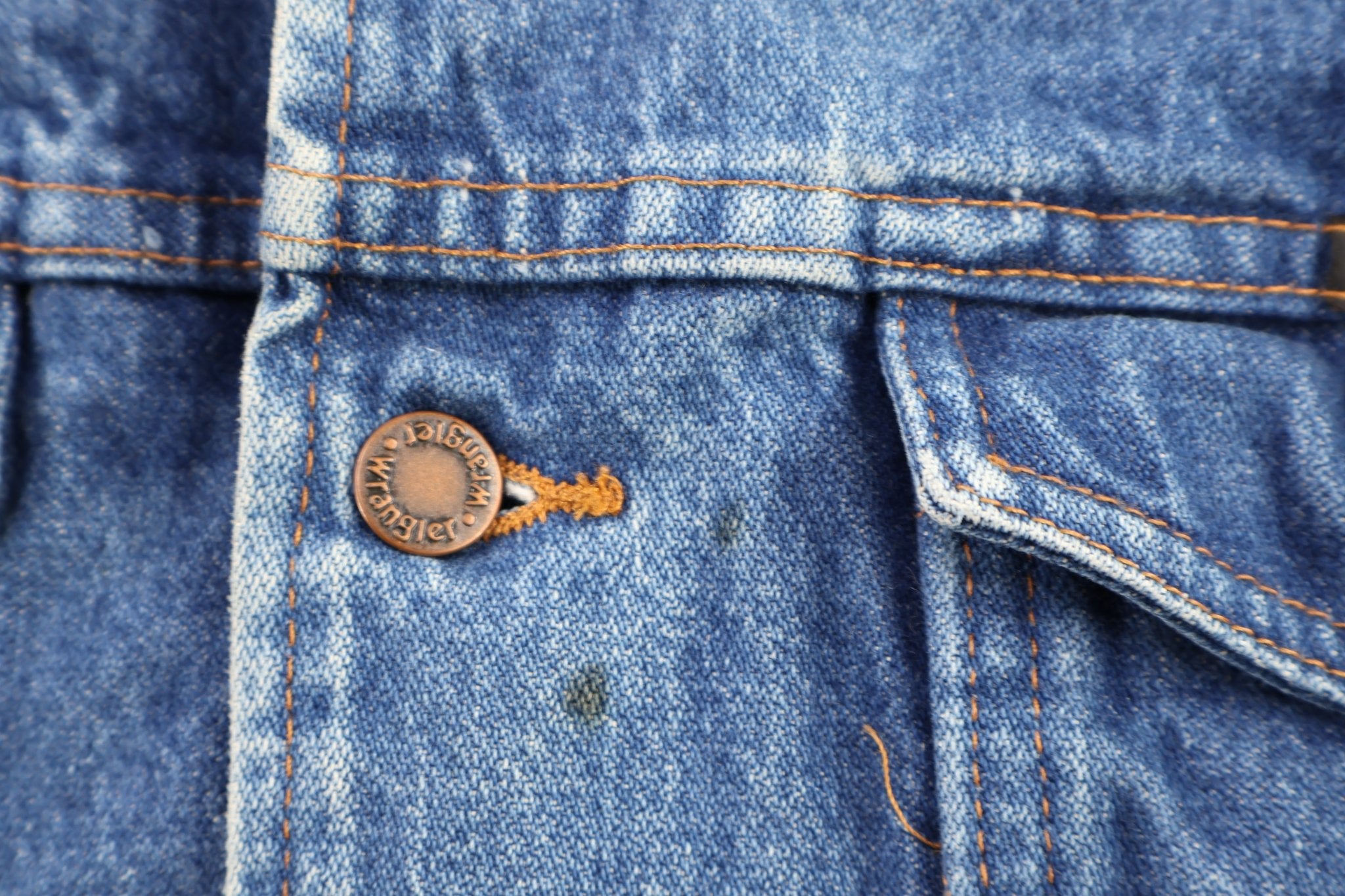 Vintage Wrangler Dark Wash Denim Jacket - Jacket - Thrifted Threads