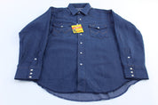Vintage Wrangler Denim Pearl Snap LS Button Down - ThriftedThreads.com