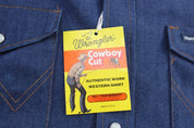 Vintage Wrangler Denim Pearl Snap LS Button Down - ThriftedThreads.com