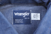 Vintage Wrangler Denim Pearl Snap LS Button Down - ThriftedThreads.com