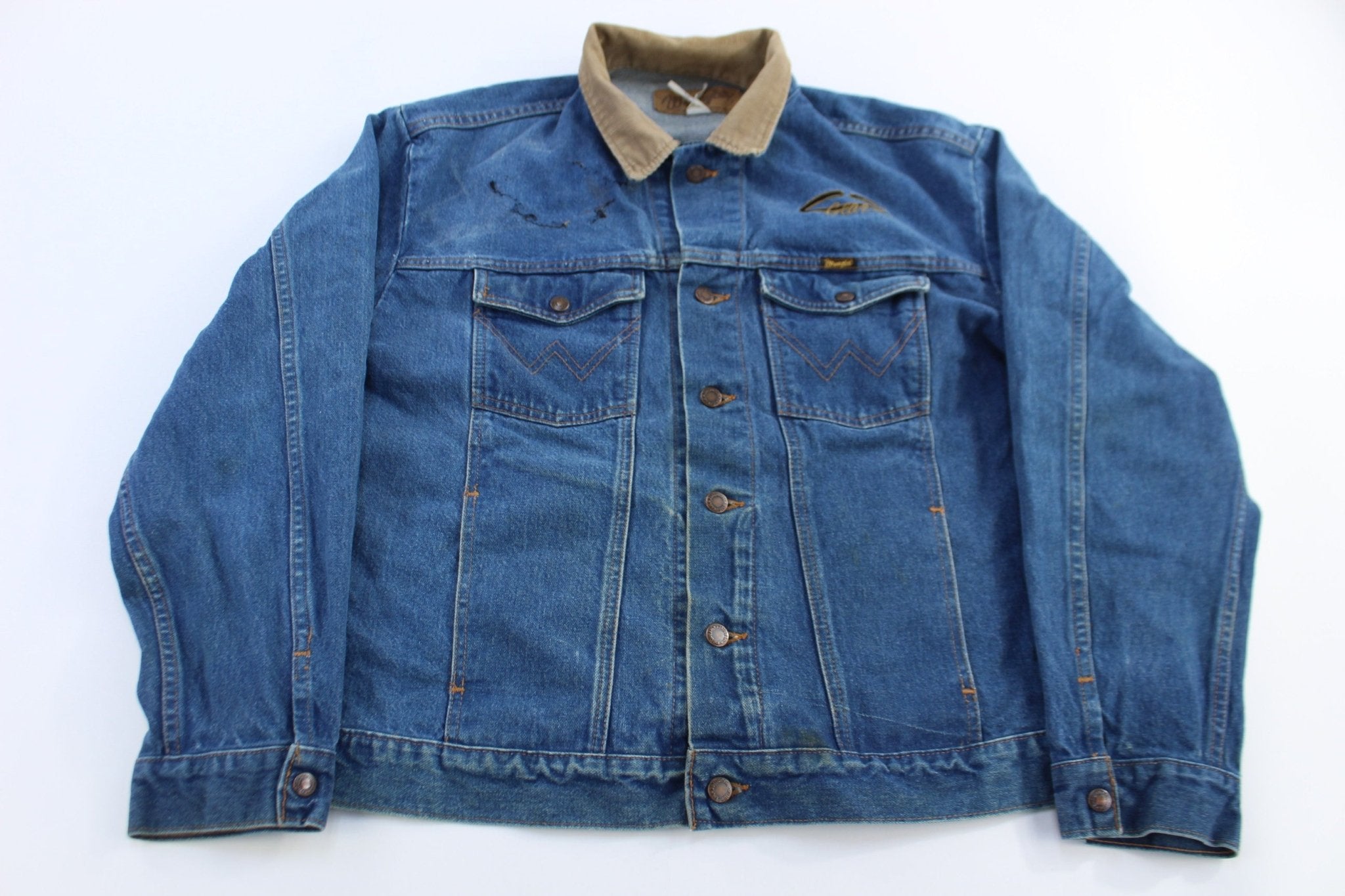 Vintage Wrangler Medium Wash Denim Trucker Jacket - Jacket - Thrifted Threads