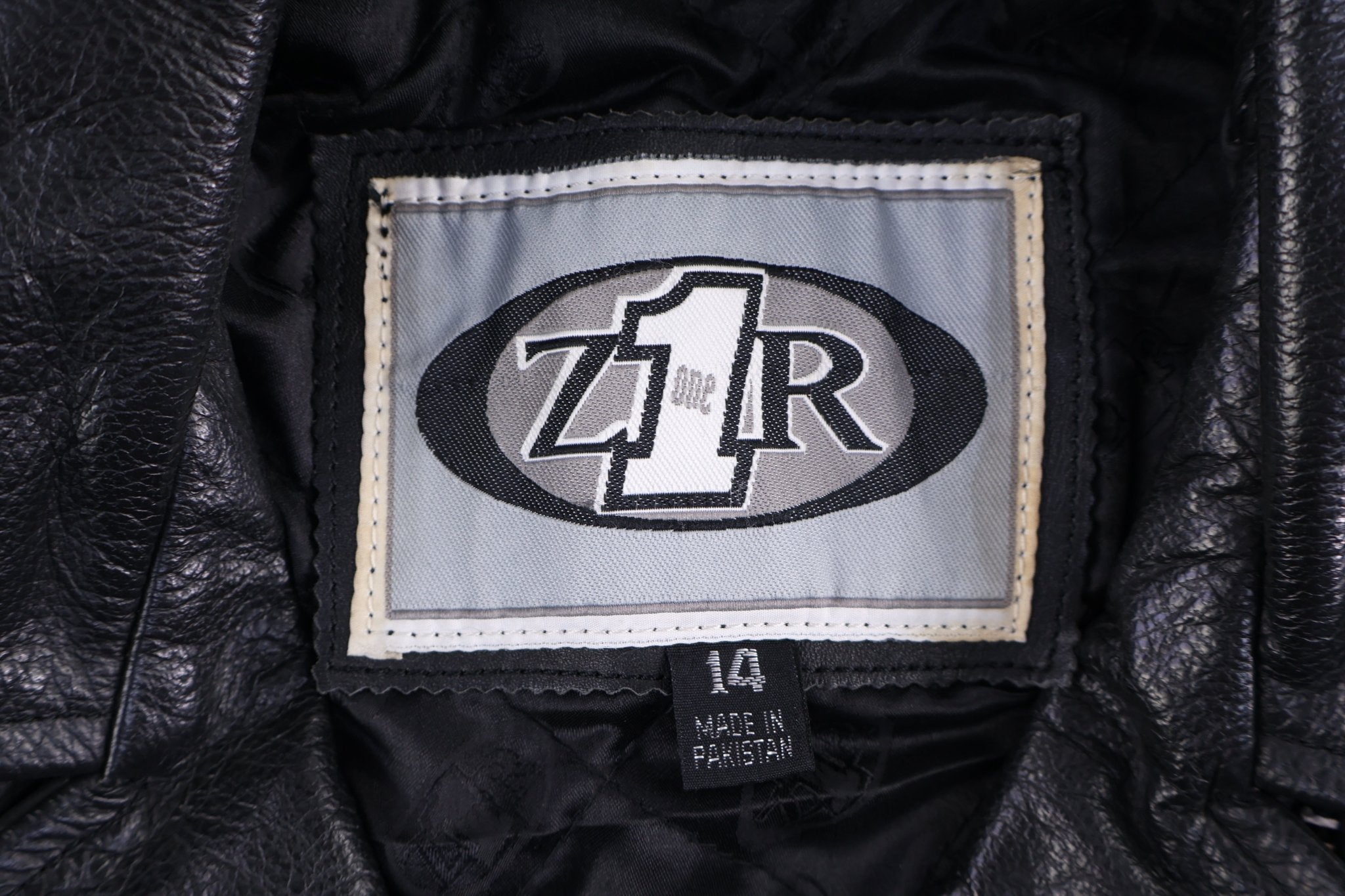 Vintage Z1R Black Leather Full Zip Jacket - Jacket - Thrifted Threads