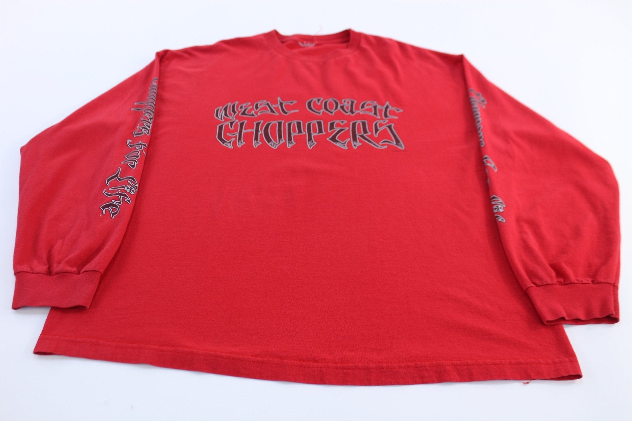 West Coast Choppers Red Long Sleeve T-Shirt - ThriftedThreads.com