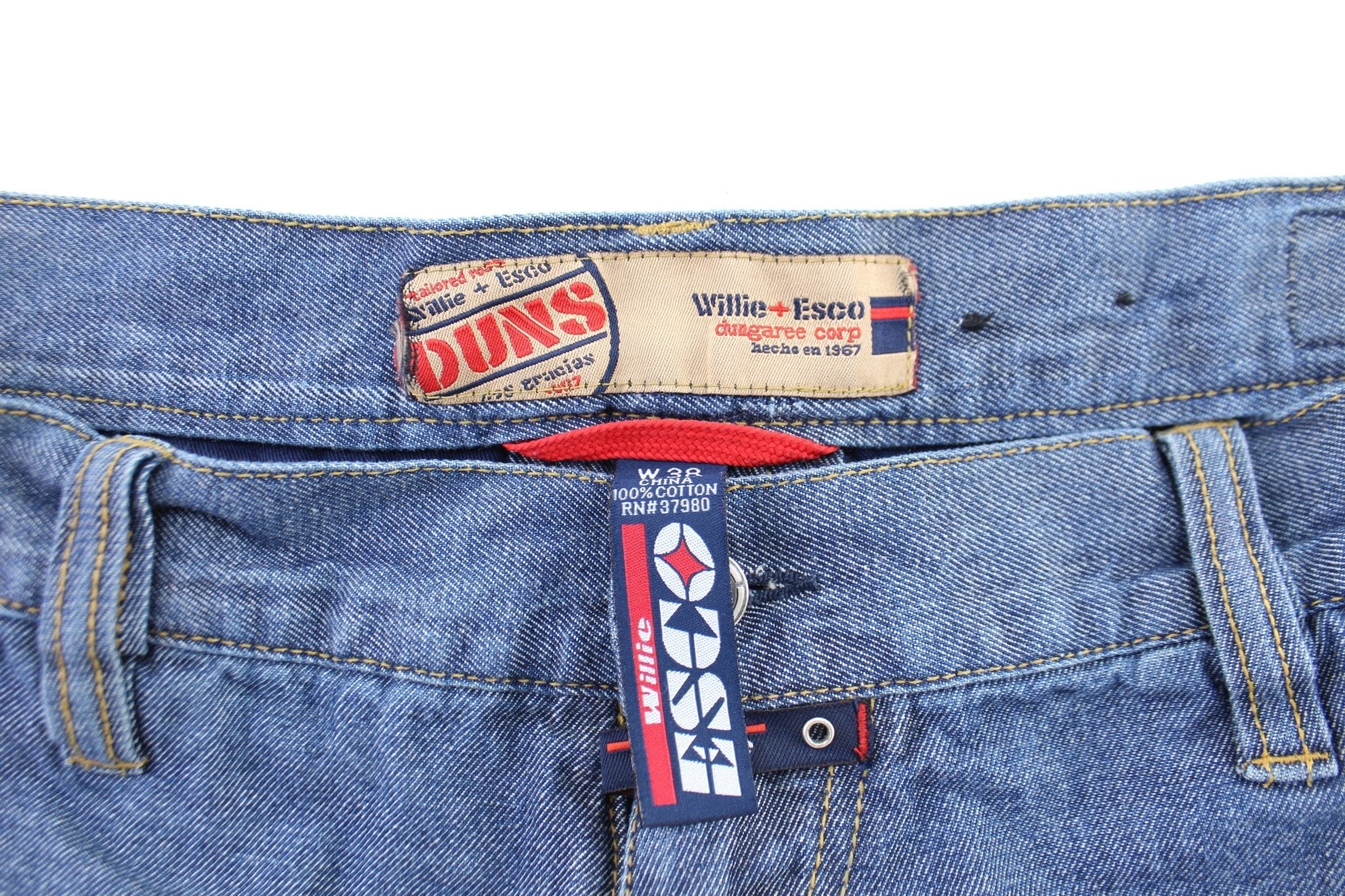 Willie Esco Dungarees Embroidered Denim Shorts - Pants/Shorts - Thrifted Threads