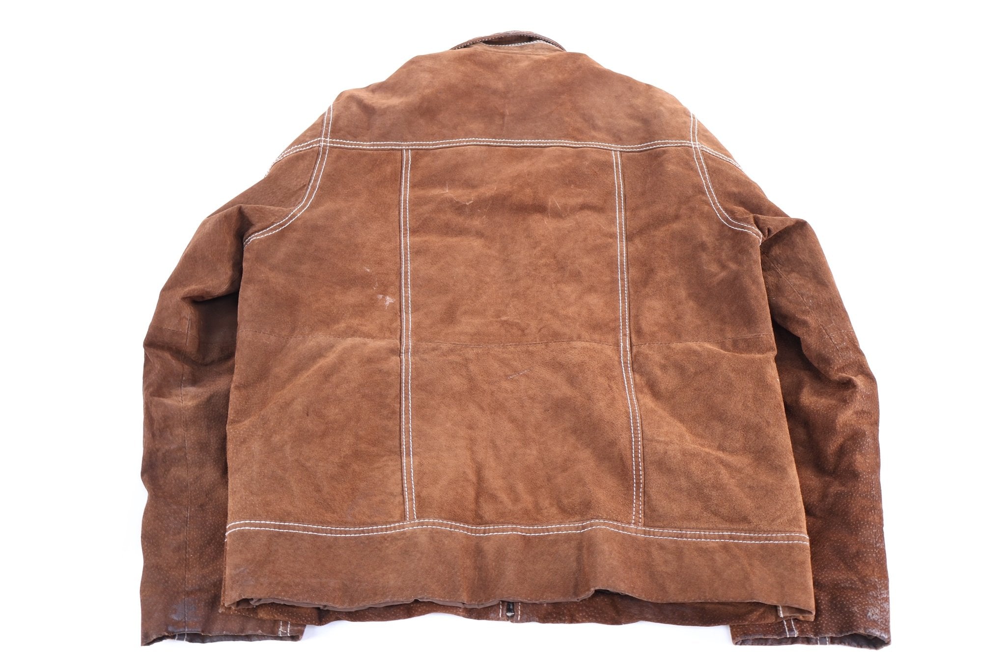 Wilson Leather Brown Suede Leather Jacket - Jacket - Thrifted Threads