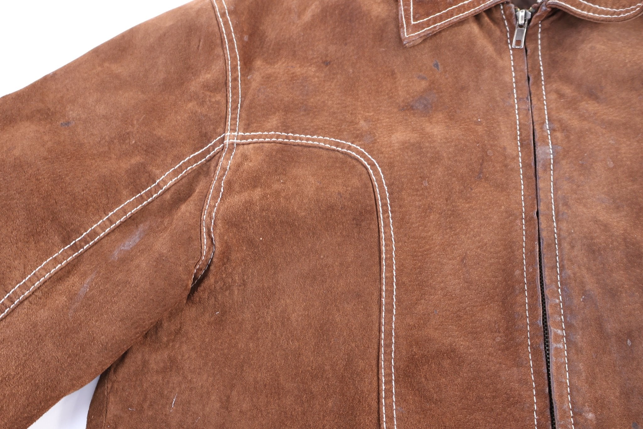 Wilson Leather Brown Suede Leather Jacket - Jacket - Thrifted Threads