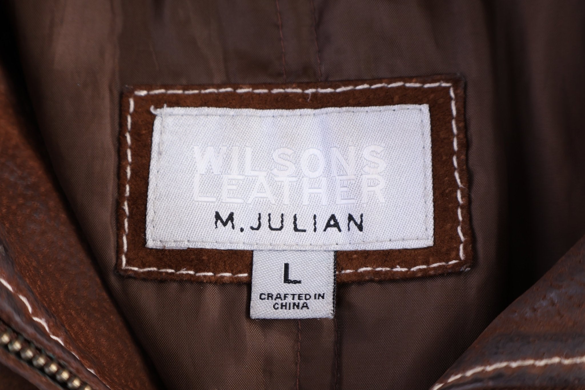 Wilson Leather Brown Suede Leather Jacket - Jacket - Thrifted Threads