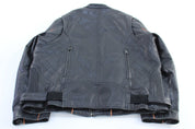 Wilsons Leather Black Zip Up Jacket - ThriftedThreads.com