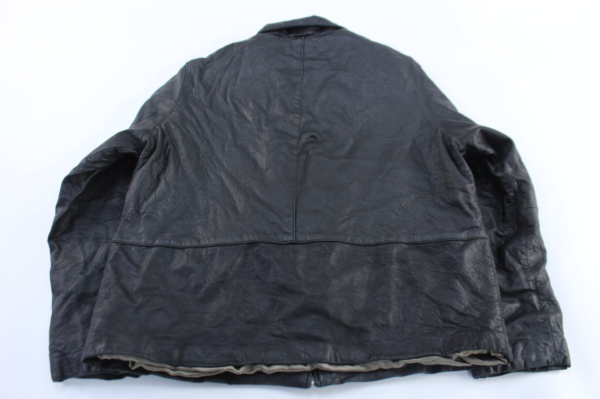 Wilson's Leather Pelle Studio Black Leather Zip Up Jacket - Jacket - Thrifted Threads