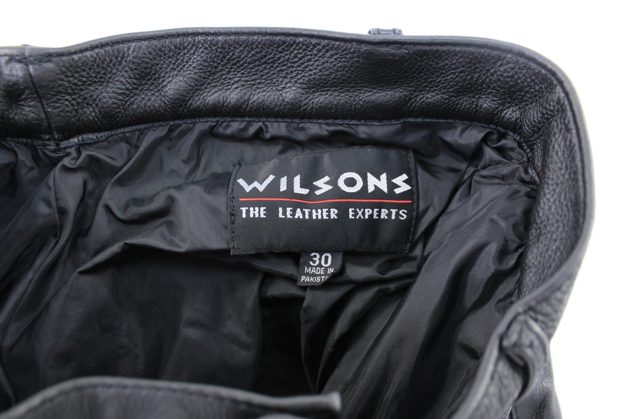 Wilsons The Leather Expert Black Pants - ThriftedThreads.com