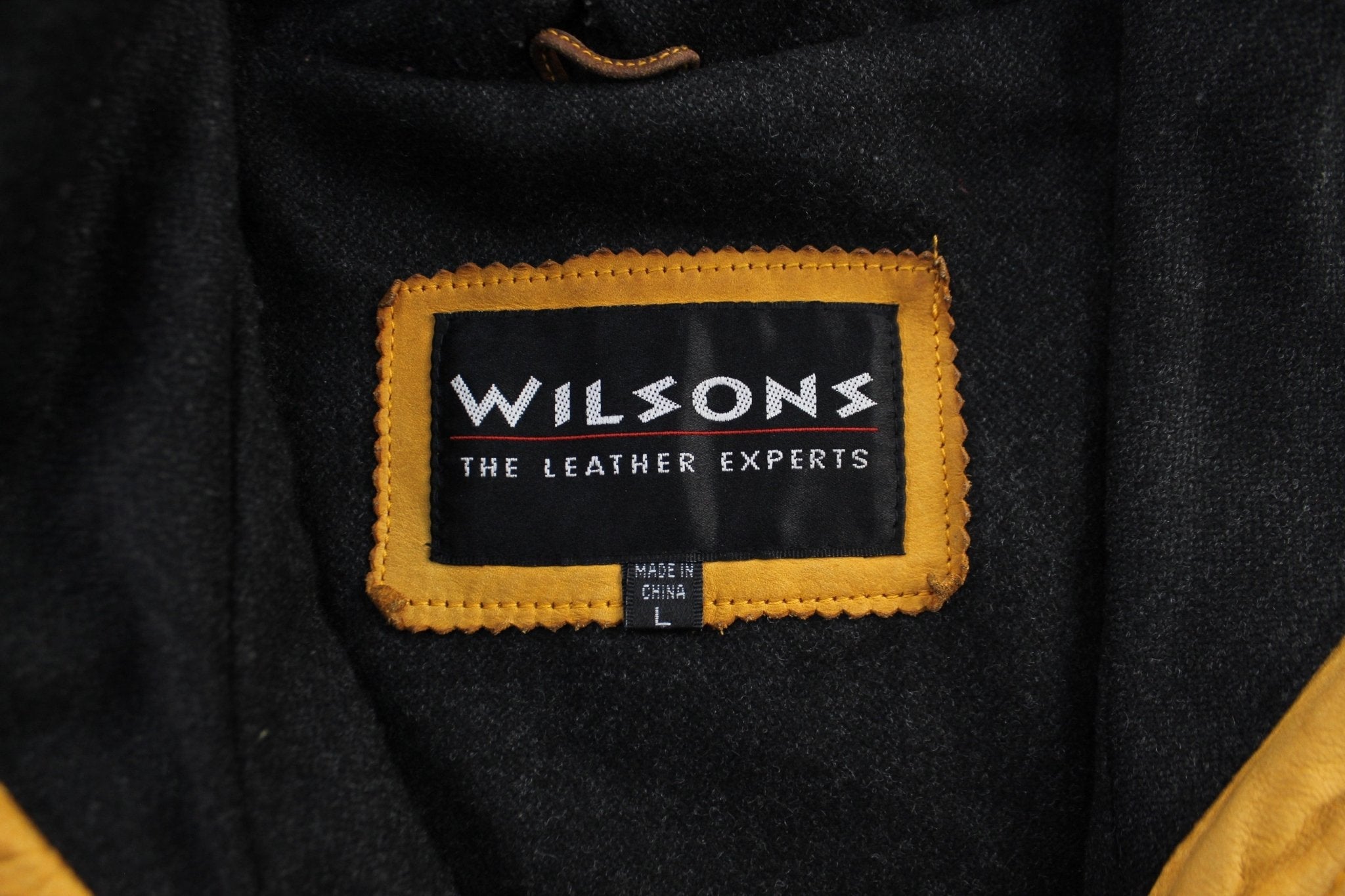 Wilson's The Leather Expert Yellow Zip Up Jacket - Jacket - Thrifted Threads