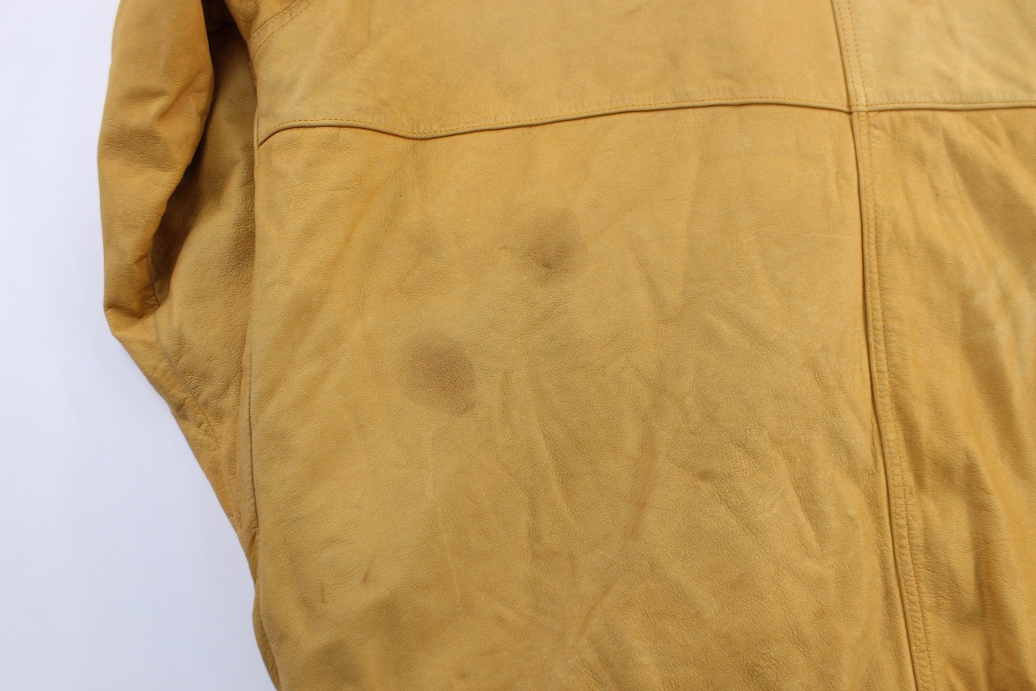 Wilson's The Leather Expert Yellow Zip Up Jacket - Jacket - Thrifted Threads