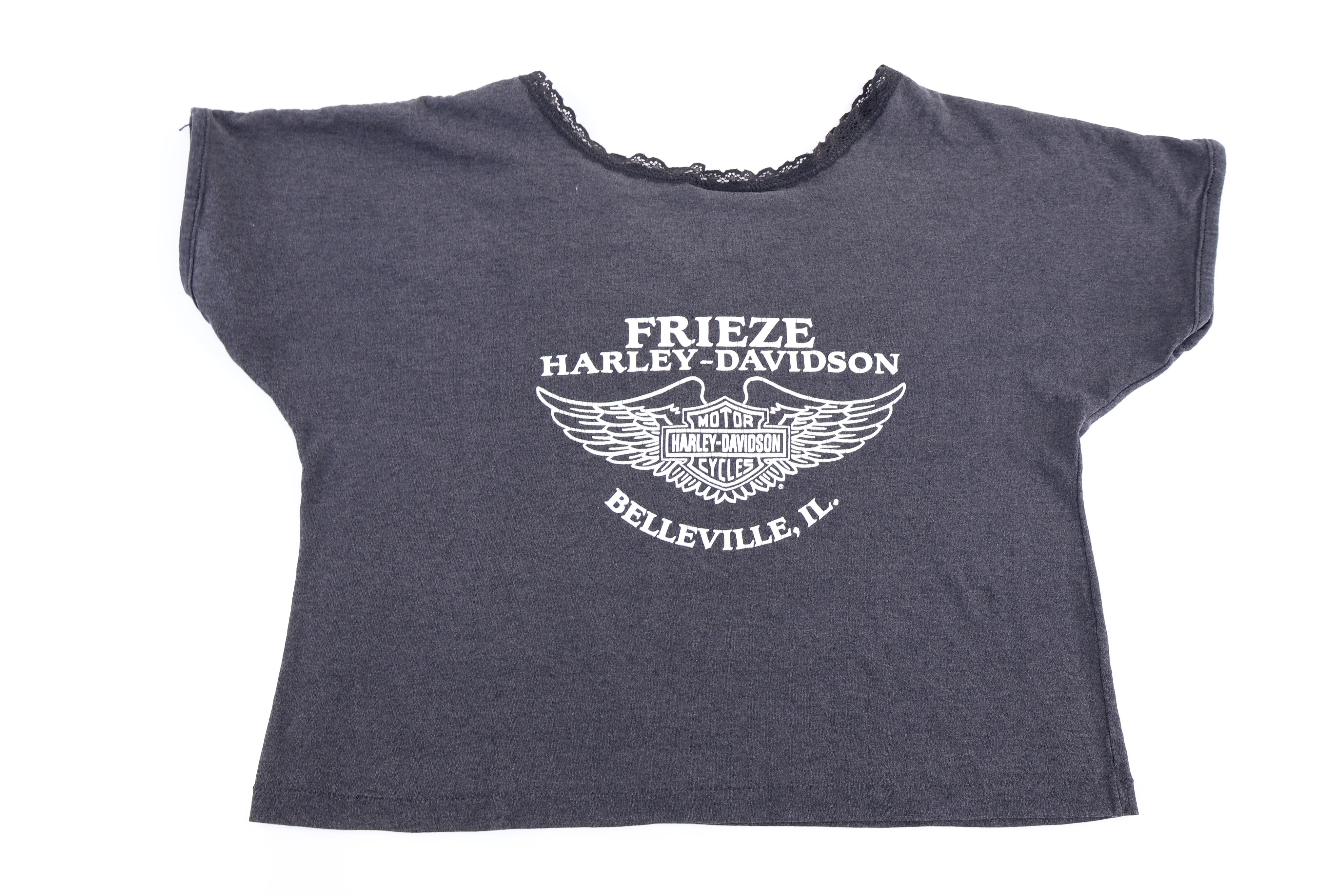 Women's 1990 Harley Davidson Motorcycles 3D Emblem T-shirt - Shirts & Tops - Thrifted Threads
