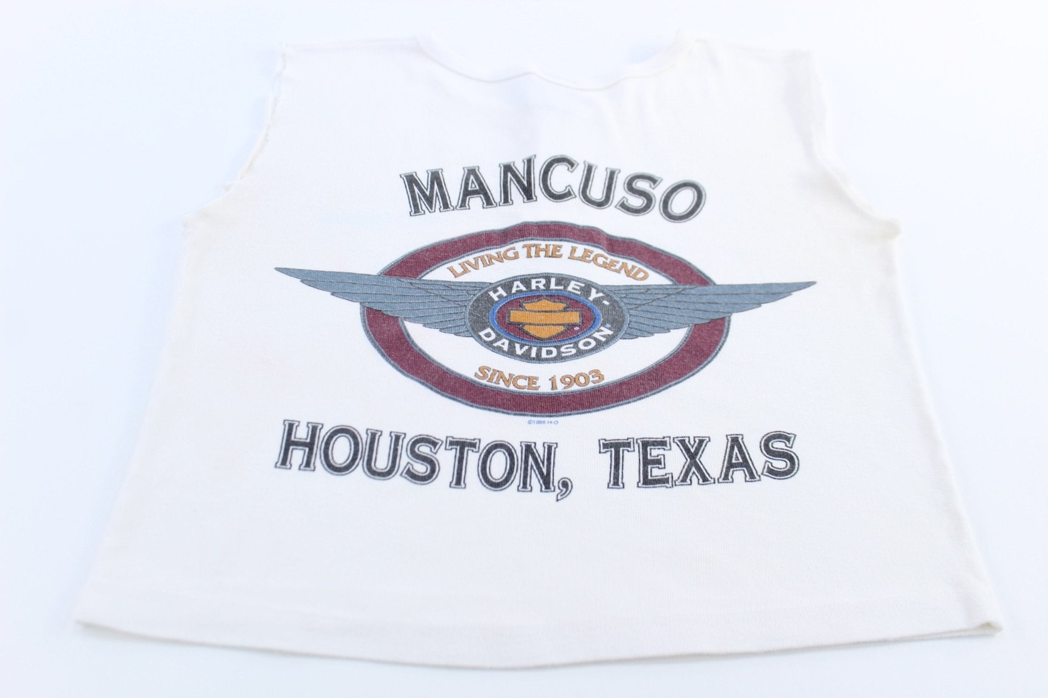 Women's 1998 Harley Davidson Motorcycles Houston, Texas Tank Top - ThriftedThreads.com