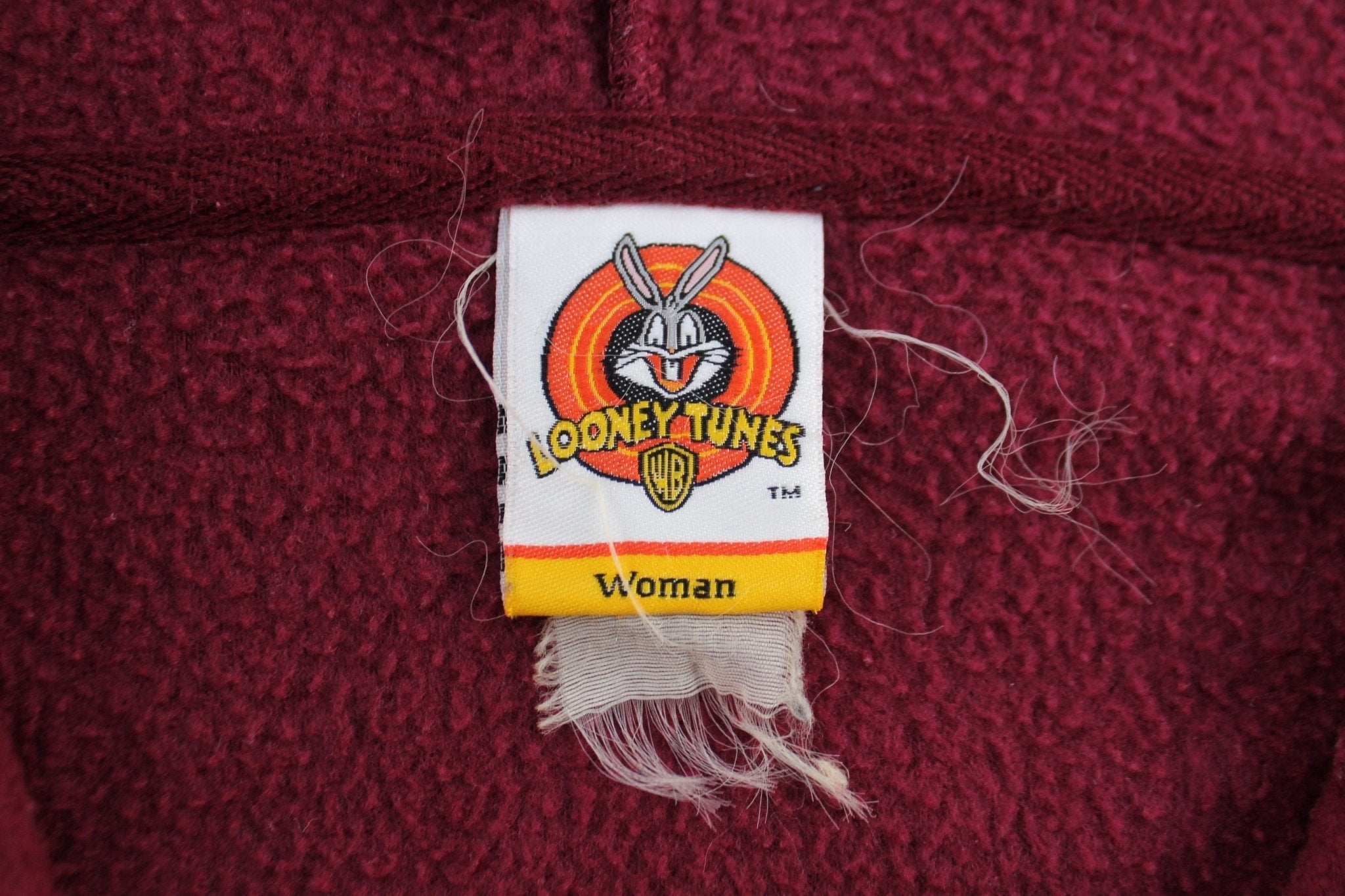 Women's 2000 Looney Tunes Embroidered Tweety Fleece Pullover - Jackets - Thrifted Threads