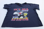 Women's 2002 Looney Tunes It's All About The Attitude T-Shirt - T-Shirtsg - Thrifted Threads