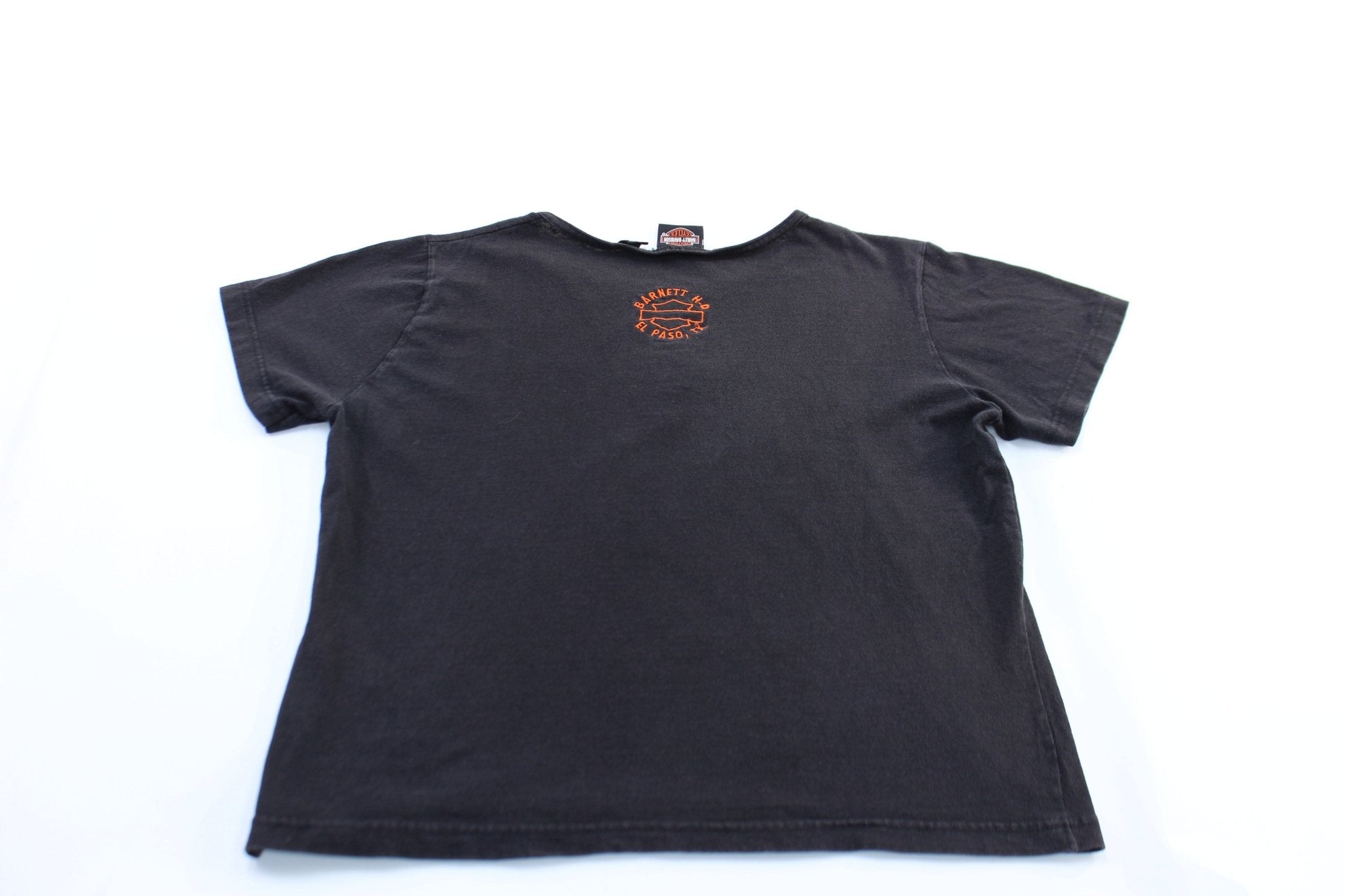 Women's 2003 Harley Davidson Motorcycles Embroidered El Paso, Texas T-Shirt - ThriftedThreads.com