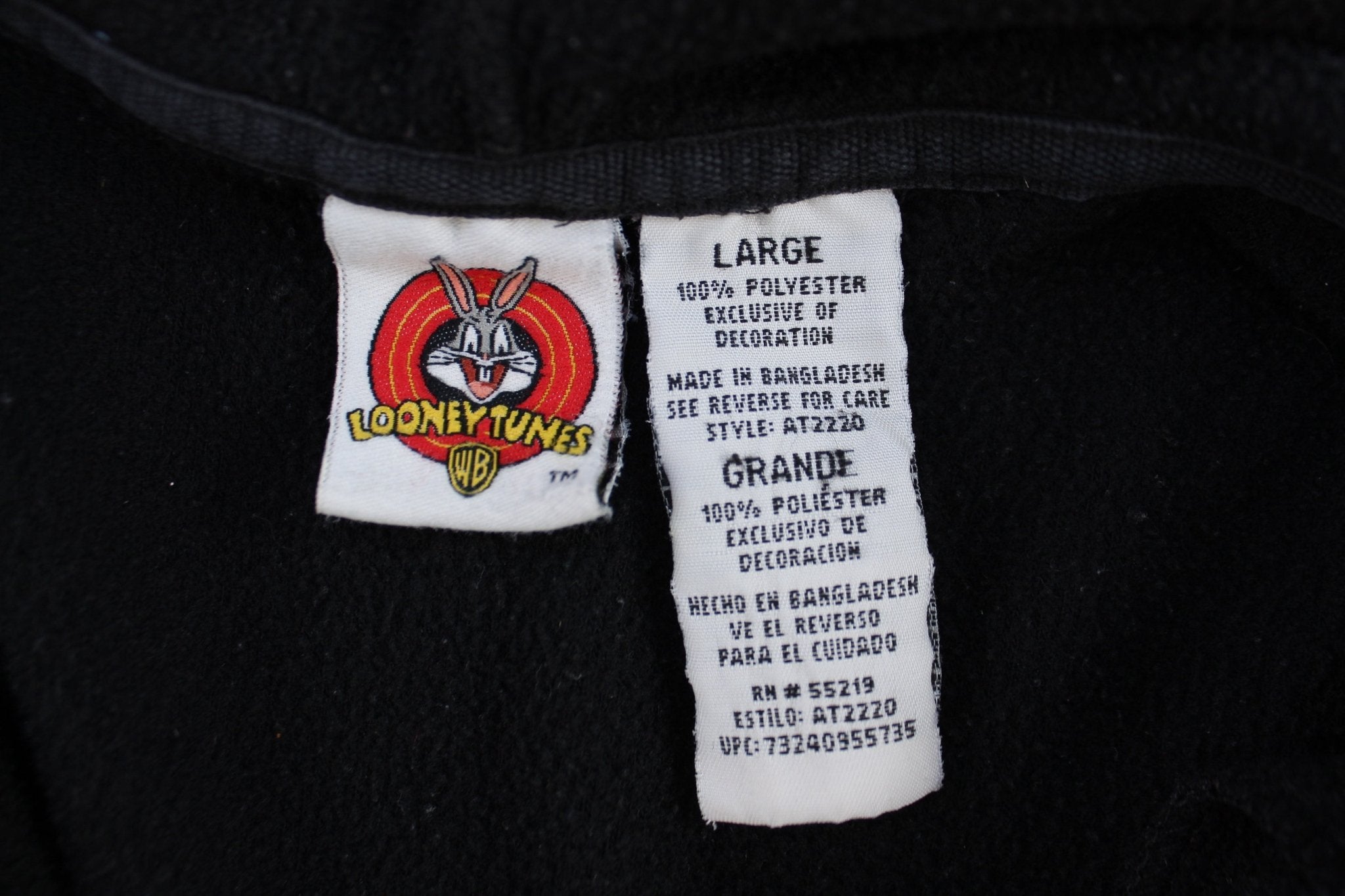 Women's 2003 Looney Tunes Embroidered Tweety Fleece Pullover - ThriftedThreads.com