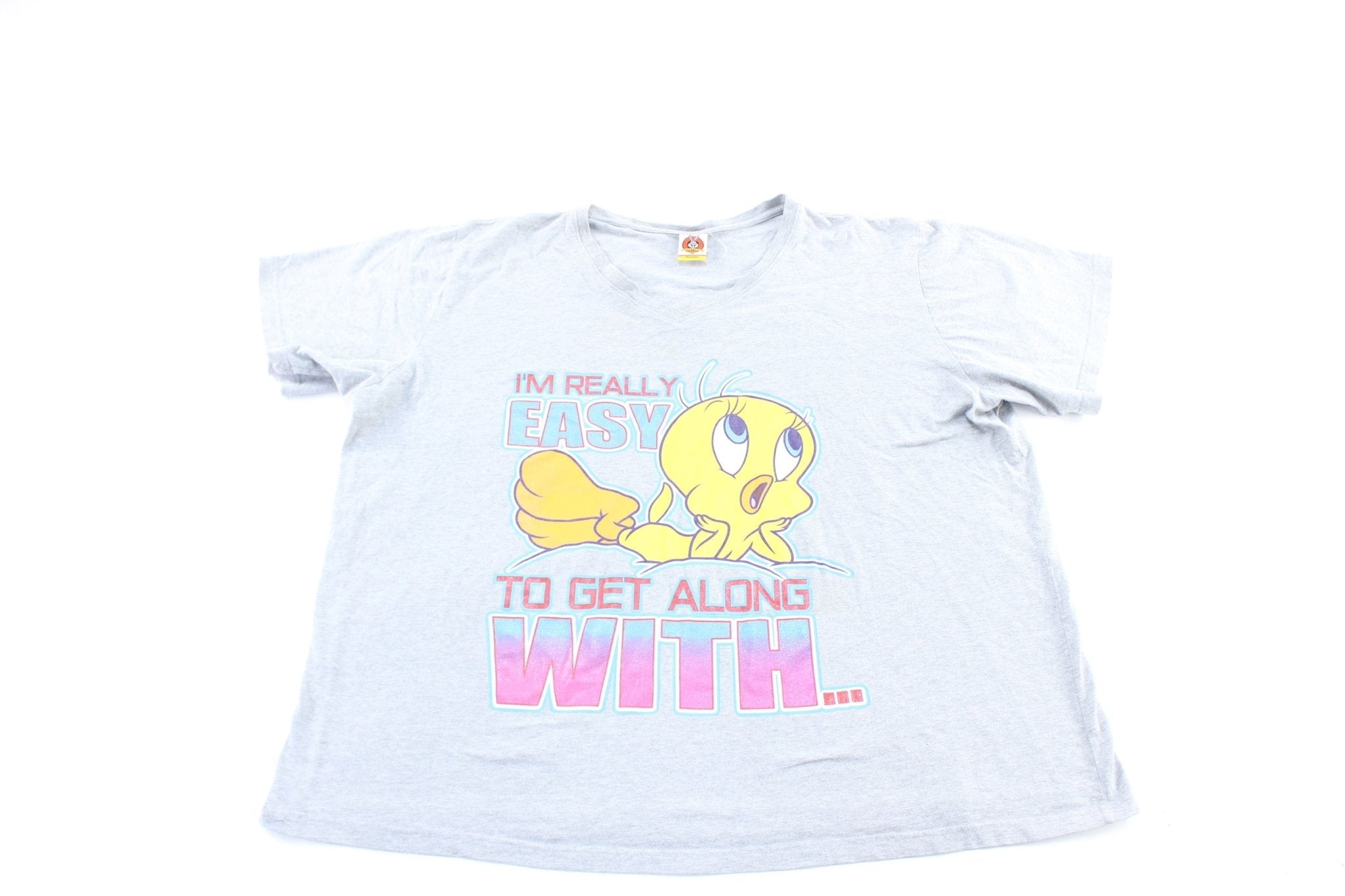 Women's 2003 Tweety I'm Really Easy To Get Along With T-Shirt - T-Shirt - Thrifted Threads