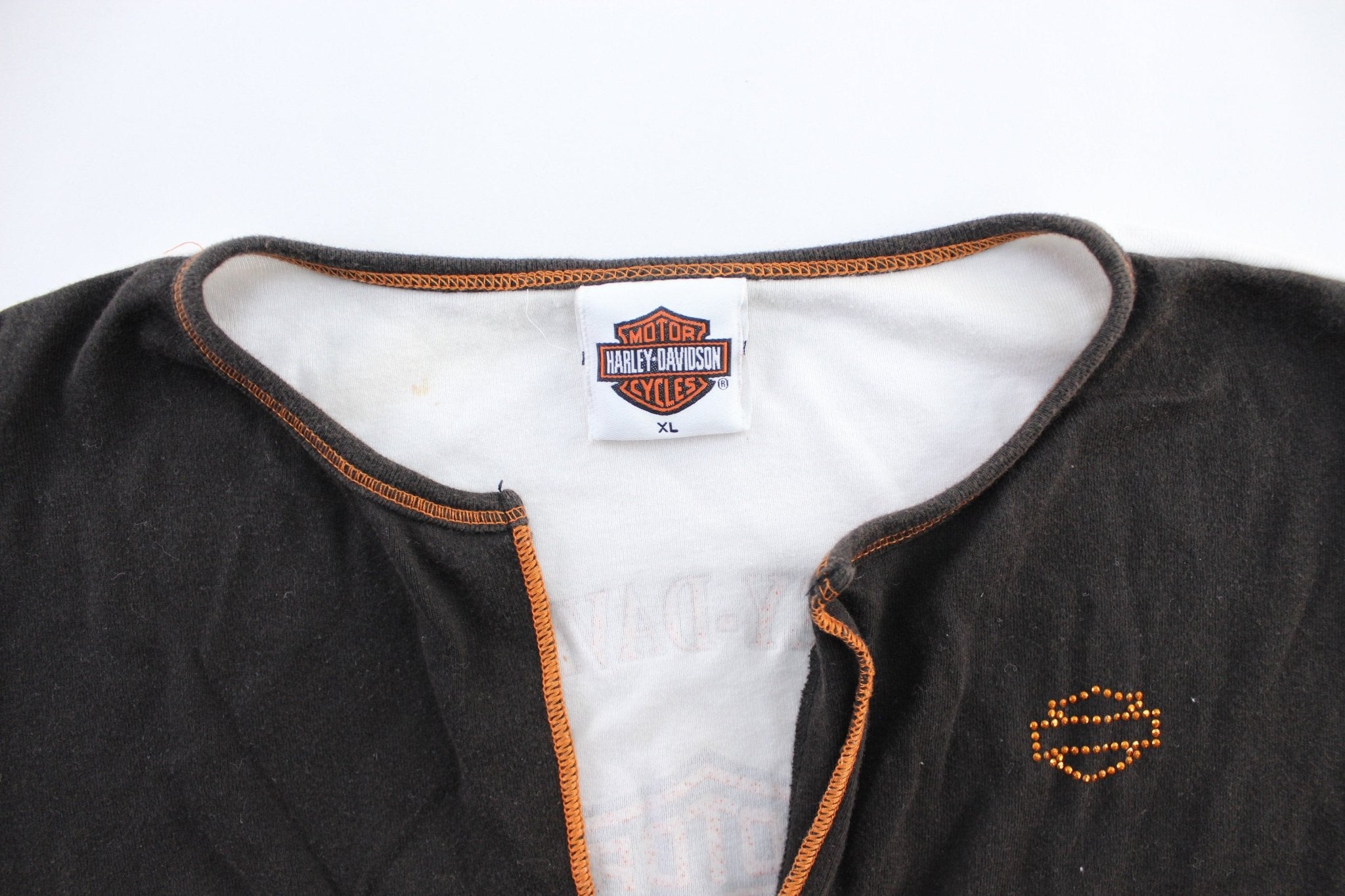 Women's 2004 Harley Davidson Motorcycles New York City T-Shirt - ThriftedThreads.com
