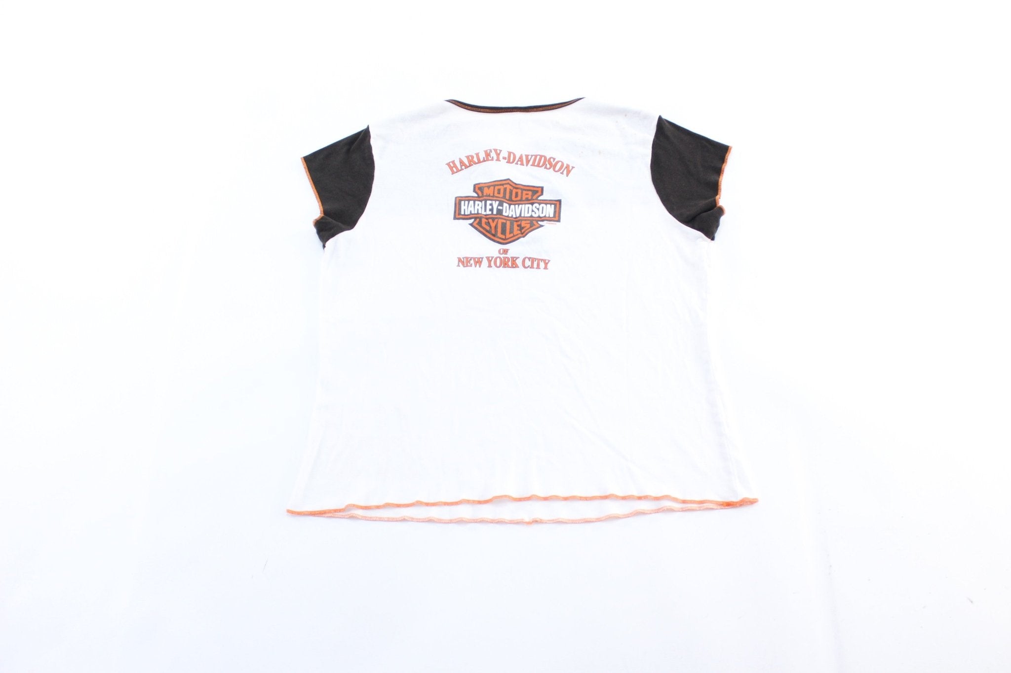 Women's 2004 Harley Davidson Motorcycles New York City T-Shirt - ThriftedThreads.com