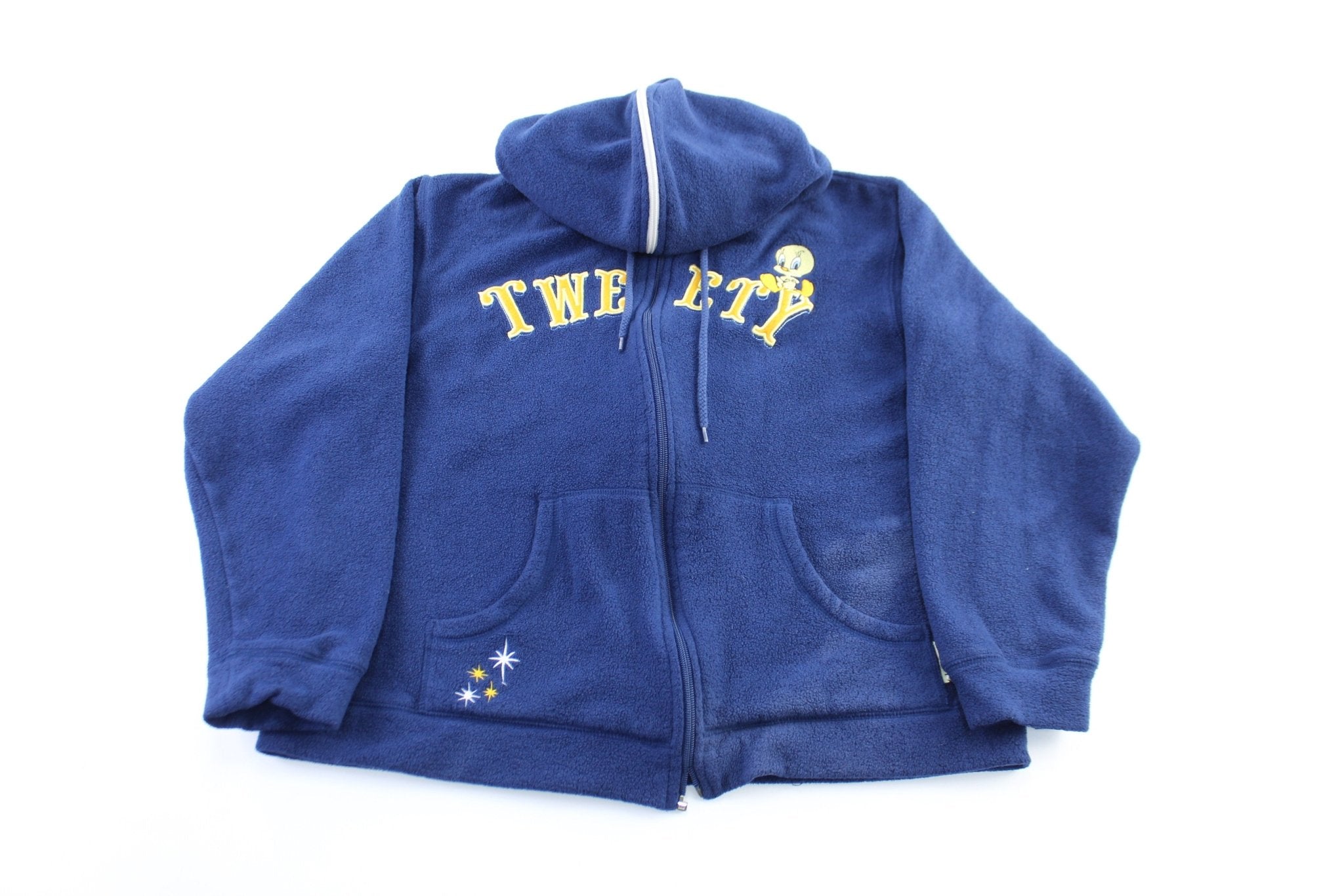 Women's 2005 Looney Tunes Embroidered Tweety Zip Up Jacket - ThriftedThreads.com