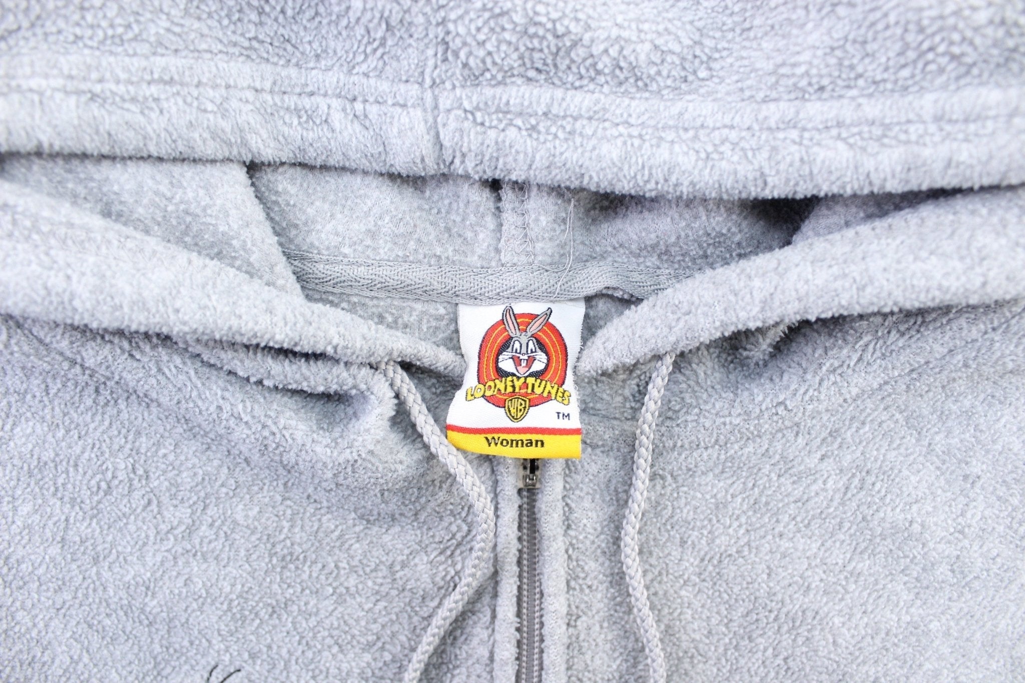 Women's 2006 Looney Tunes Embroidered Fleece Zip Up Jacket - Jacket - Thrifted Threads