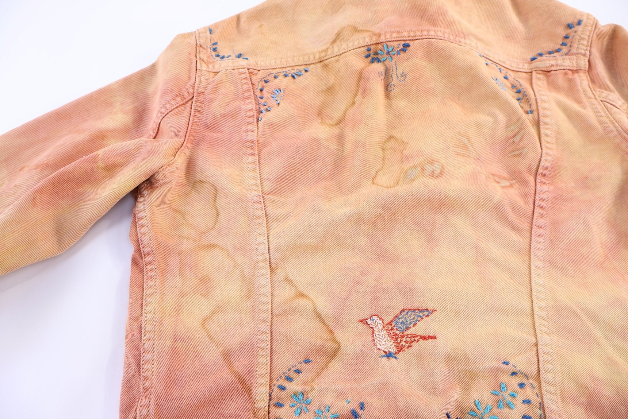 Women's 70's Orange Embroidered Jacket - Jacket - Thrifted Threads