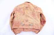 Women's 70's Orange Embroidered Jacket - Jacket - Thrifted Threads
